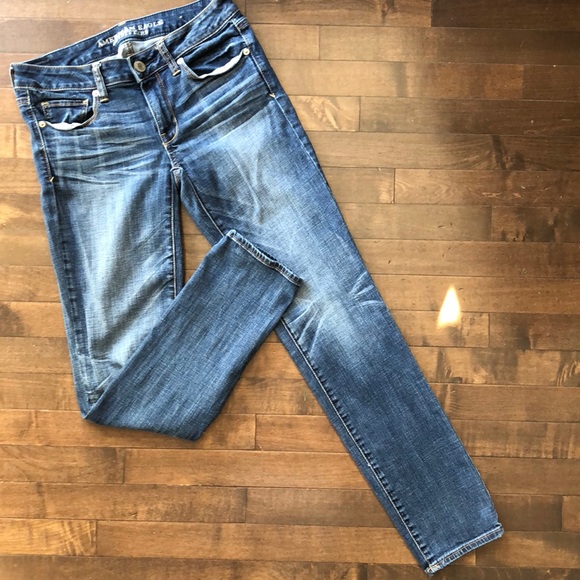 American Eagle Outfitters Blue Skinny Super Stretch Jeans Size 6 - Picture 2 of 10
